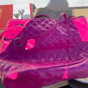 Pink shoulder strap bag